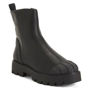 Franco Sarto Black Lether Waterproof  Boots Size 10